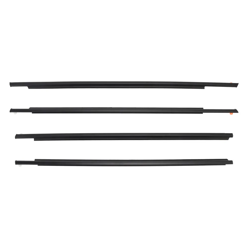 2004-2009 Toyota Prius 4pcs dørglass belte ytre støping Weatherstrip