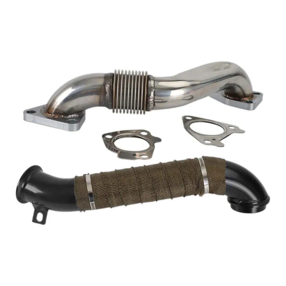 2004.5-2010 GMC Sierra 3500 6.6L Lly LBZ LMM Duramax Diesel Turbo Down Pipe Passenger Side Up Pipe FedEx Express