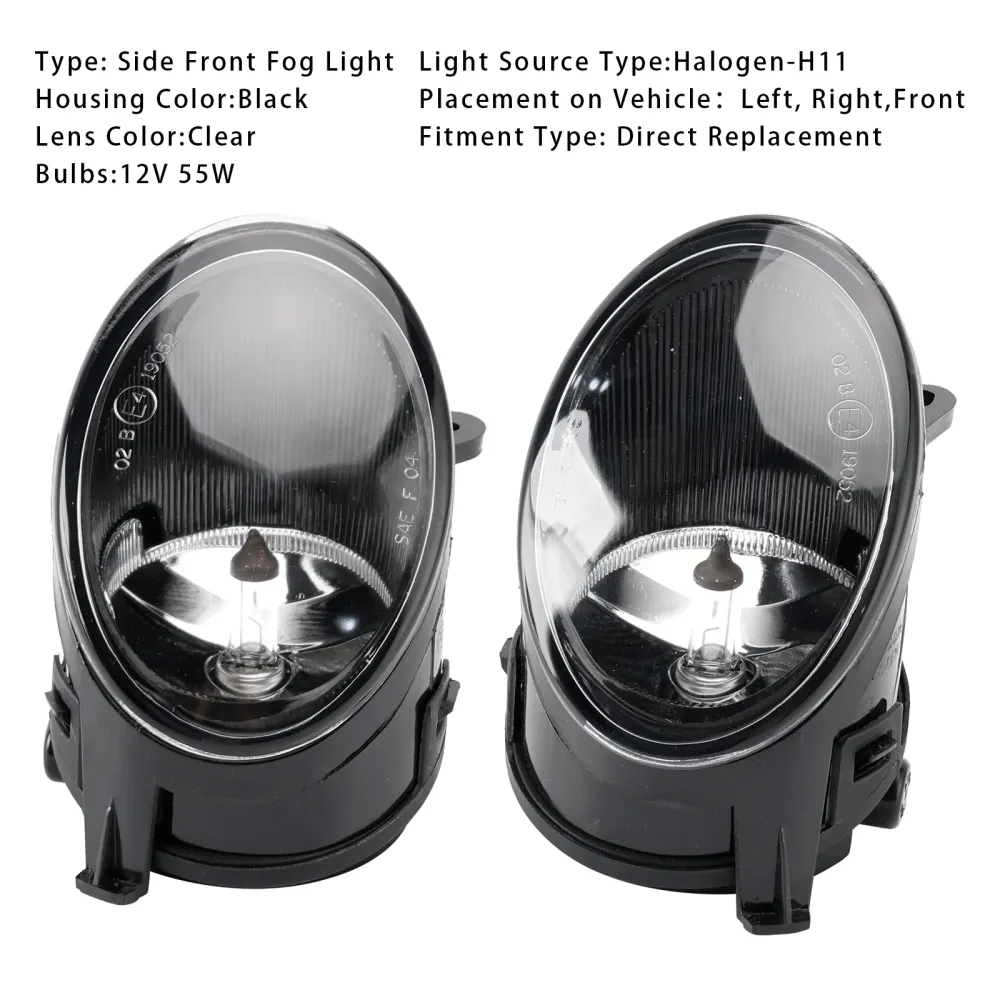 2005 2006 2007 2008 Audi A6 C6 Pair Front Støtfanger Driving Tog Light
