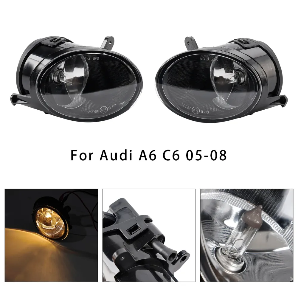 2005 2006 2007 2008 Audi A6 C6 Pair Front Støtfanger Driving Tog Light