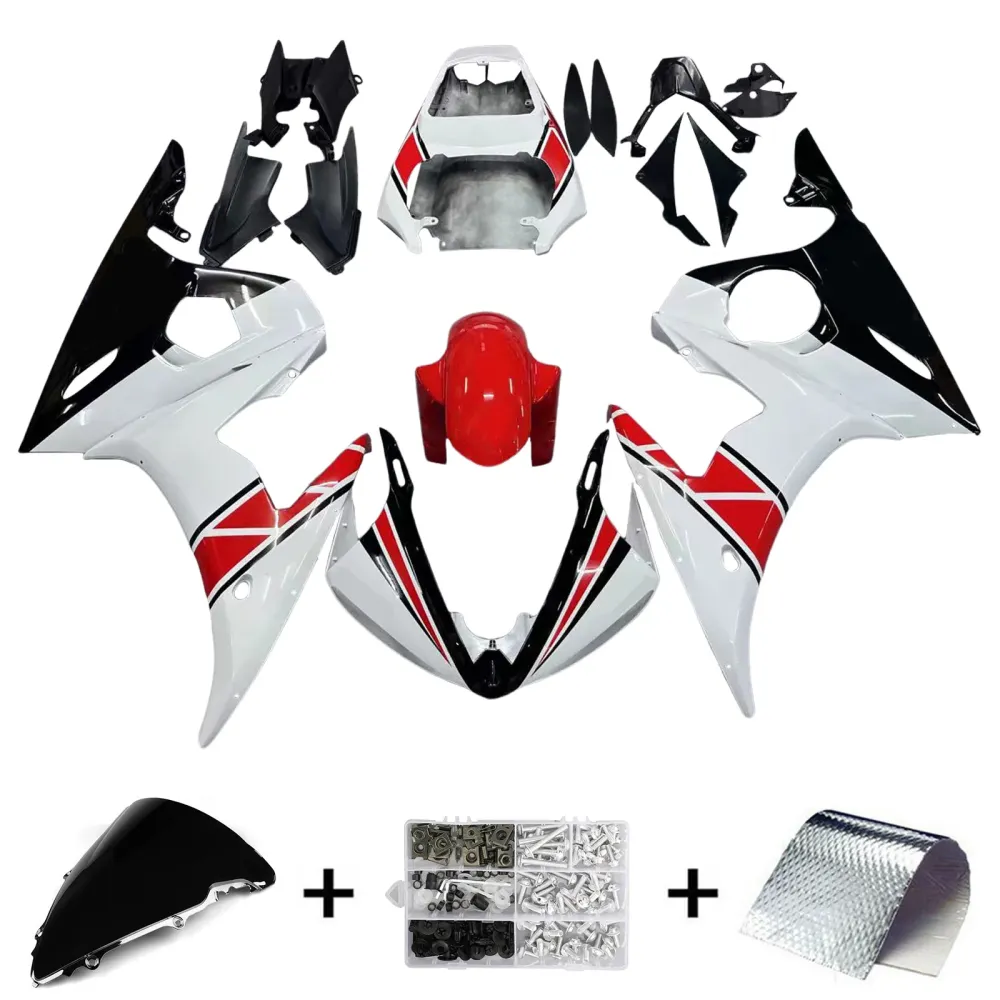 2005 Yamaha YZF 600 R6 Injection Fairing Kit Bodywork Plastic ABS #104