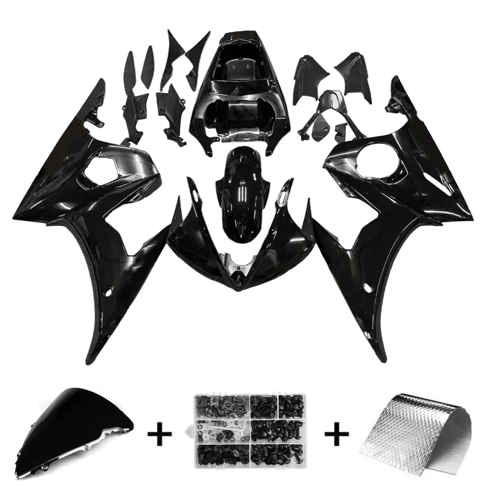 2005 Yamaha YZF 600 R6 Injeksjon Fairing Kit Bodywork Plastic ABS #146