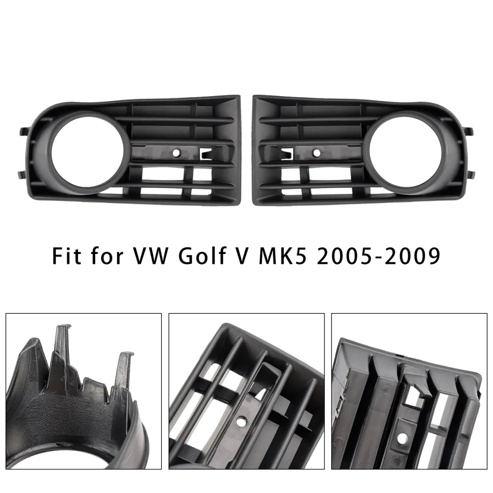 2005-2009 VW Golf V MK5 1 Pair Front Bumper Fog Light Grill Cover Bezel