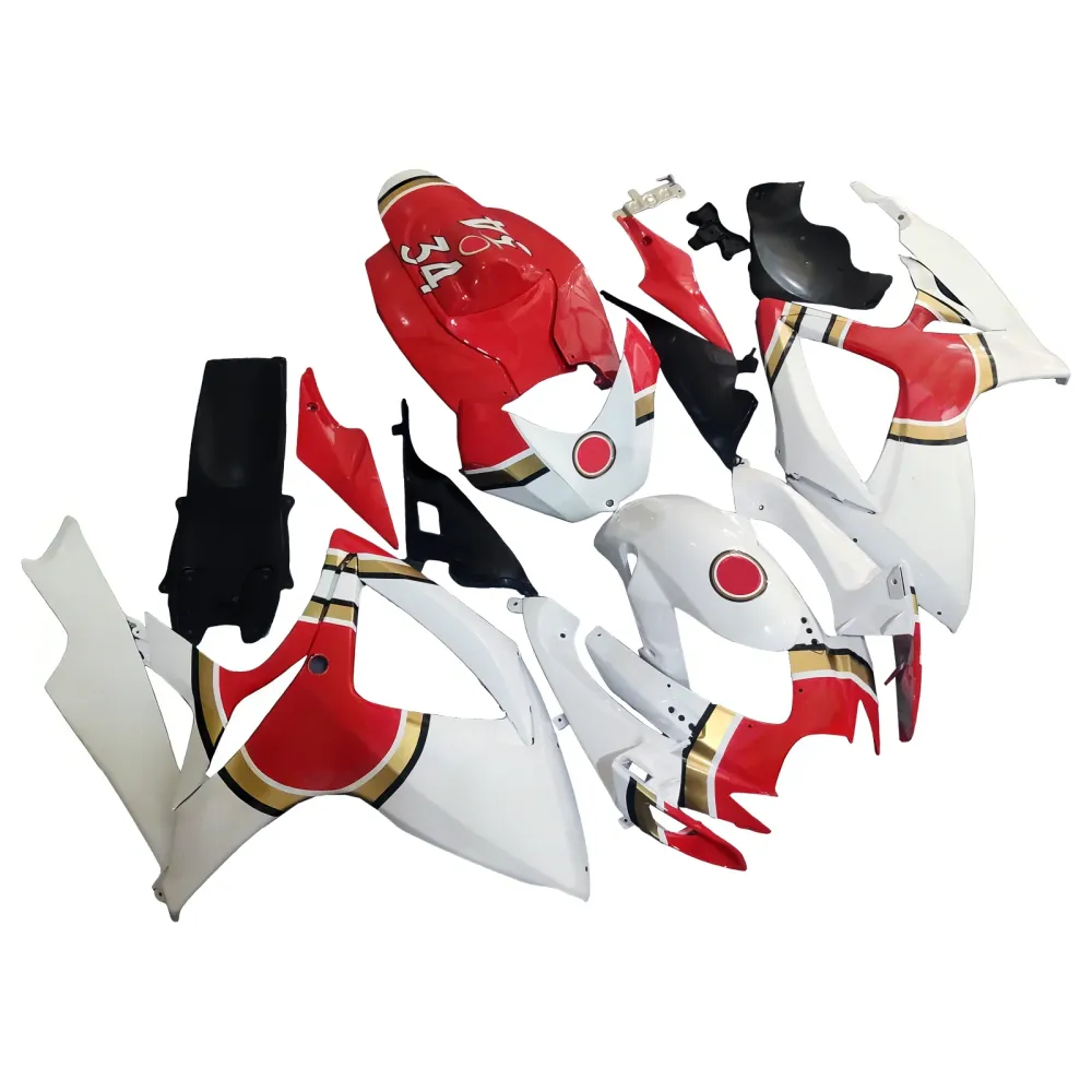 2006-2007 GSXR 600/750 Rød karosseri Fairing ABS Injection Molded Plastics Set Generic