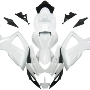 2006-2007 Suzuki GSXR 600 750 White GSXR Racing Fairings Generic