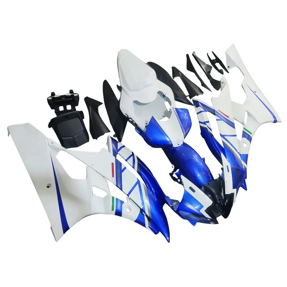 2006-2007 Yamaha YZF-R6 Fairings White Blue No.46 Fiat R6 Racing Generic
