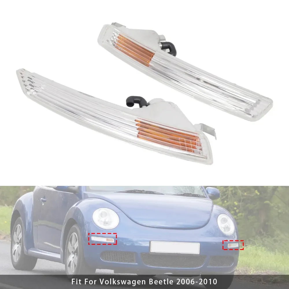 2006-2010 VW Beetle Pair Front støtfanger blinklys uten pærer 1C0953041R