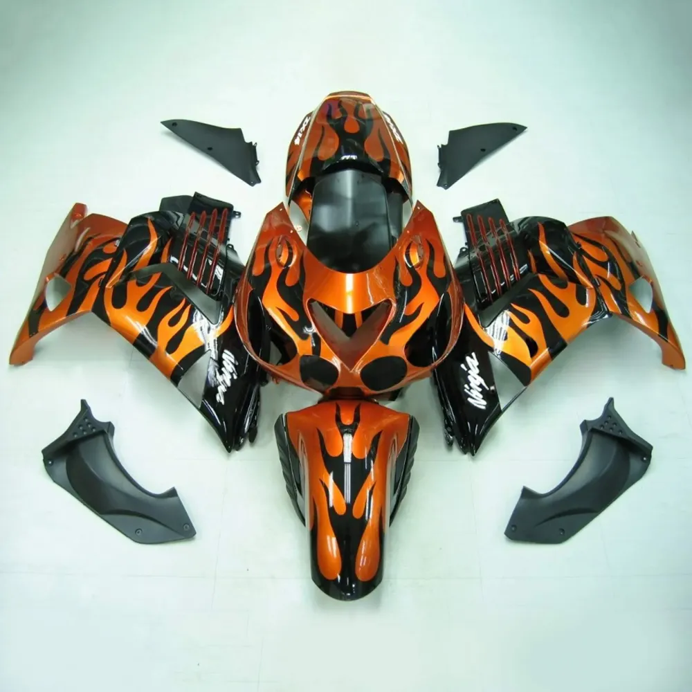 2006-2011 Kawasaki ZX14R Injeksjon Fairing Kit Bodywork Plastic Abs