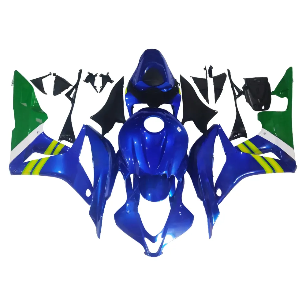 2007-2008 CBR600RR Bodywork Fairing Blue Abs Injection Molded Plastics Set Generic