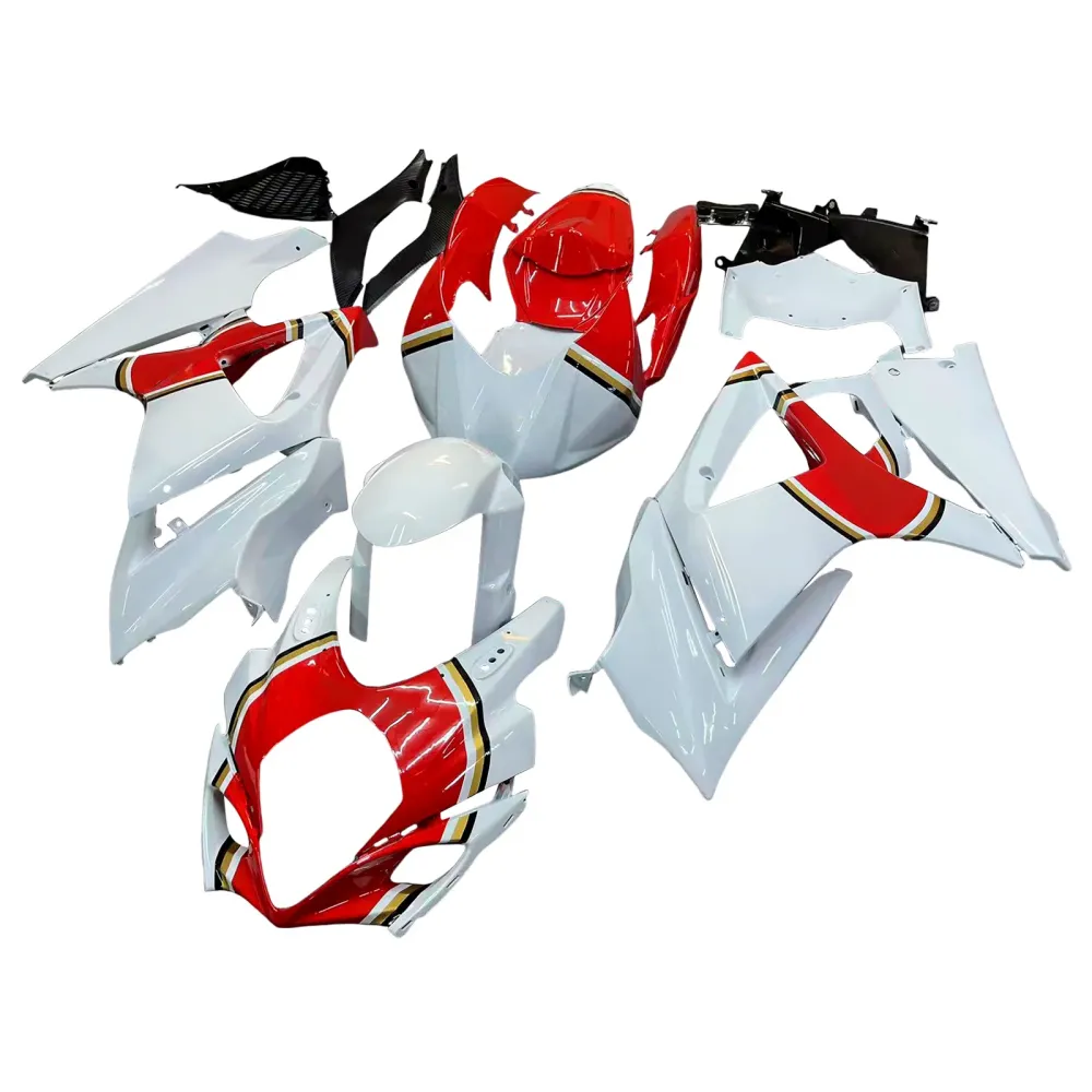 2007-2008 GSXR1000 Rød karosseri Fairing ABS Injection Molded Plastics Set Generic