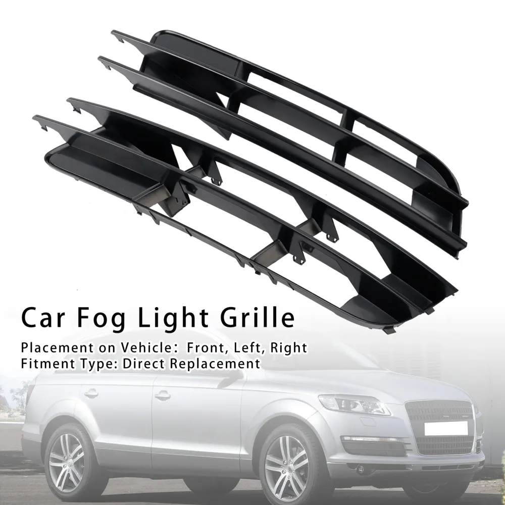 2007-2009 Audi Q7 1 Pair Front Bumper Fog Light Grill Cover Bezel 4L0807681
