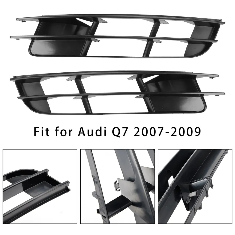 2007-2009 Audi Q7 1 Pair Front Bumper Fog Light Grill Cover Bezel 4L0807681
