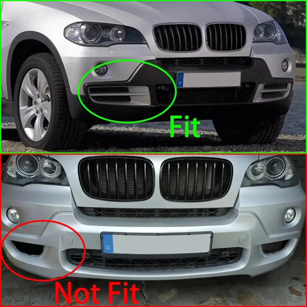 2007-2010 BMW X5 E70 Pair Front Bumper Fog Light Grill Grille 51117159593 51117159594 Generisk
