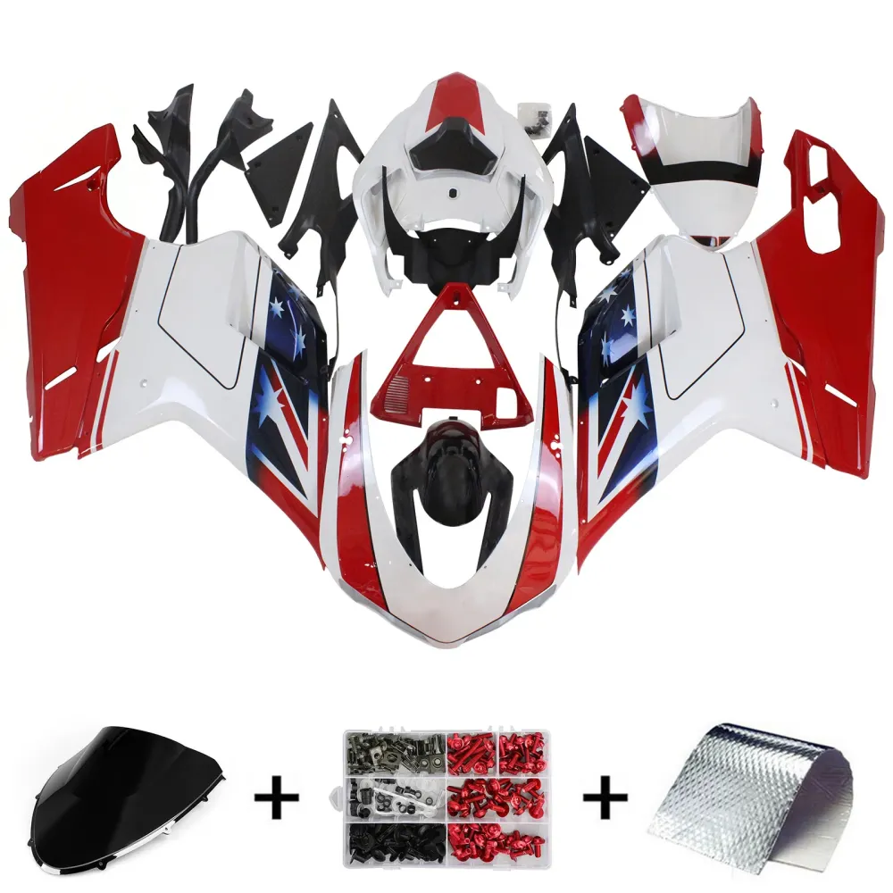 2007-2011 Ducati 1098 1198 848 Fairing Kit Bodywork ABS