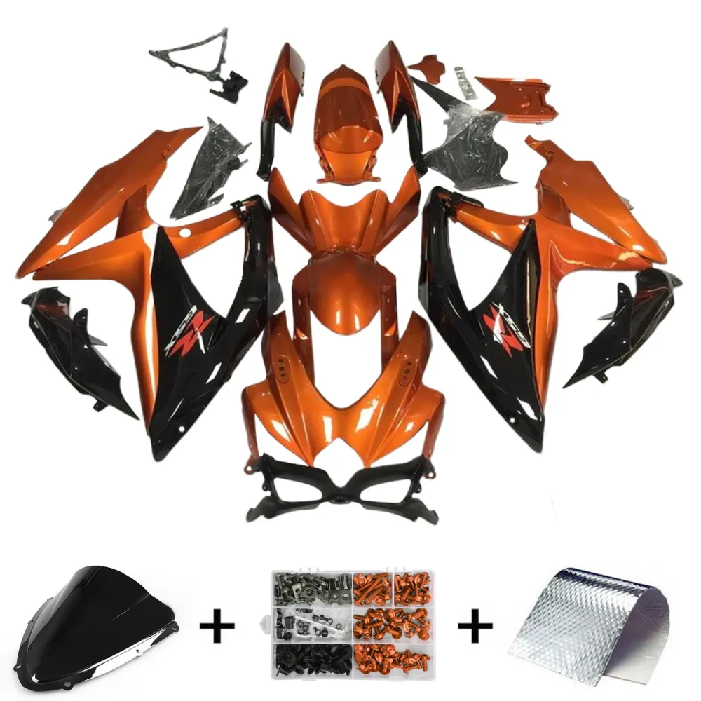 2008-2010 Suzuki GSXR 600/750 K8 Injeksjon Fairing Kit karosseri plast abs ABS