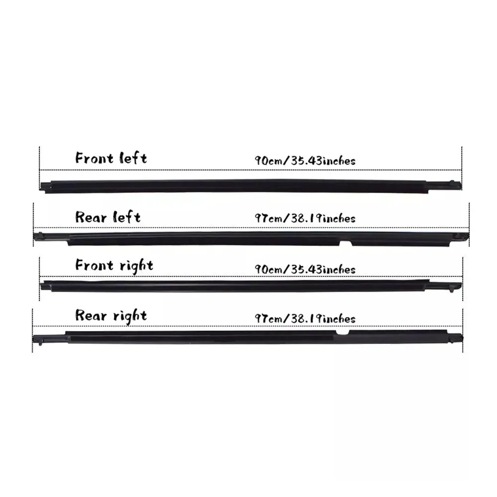 2008-2010 Toyota Highlander 4PCS Weatherstrip Window Molding Trim Seal Belt