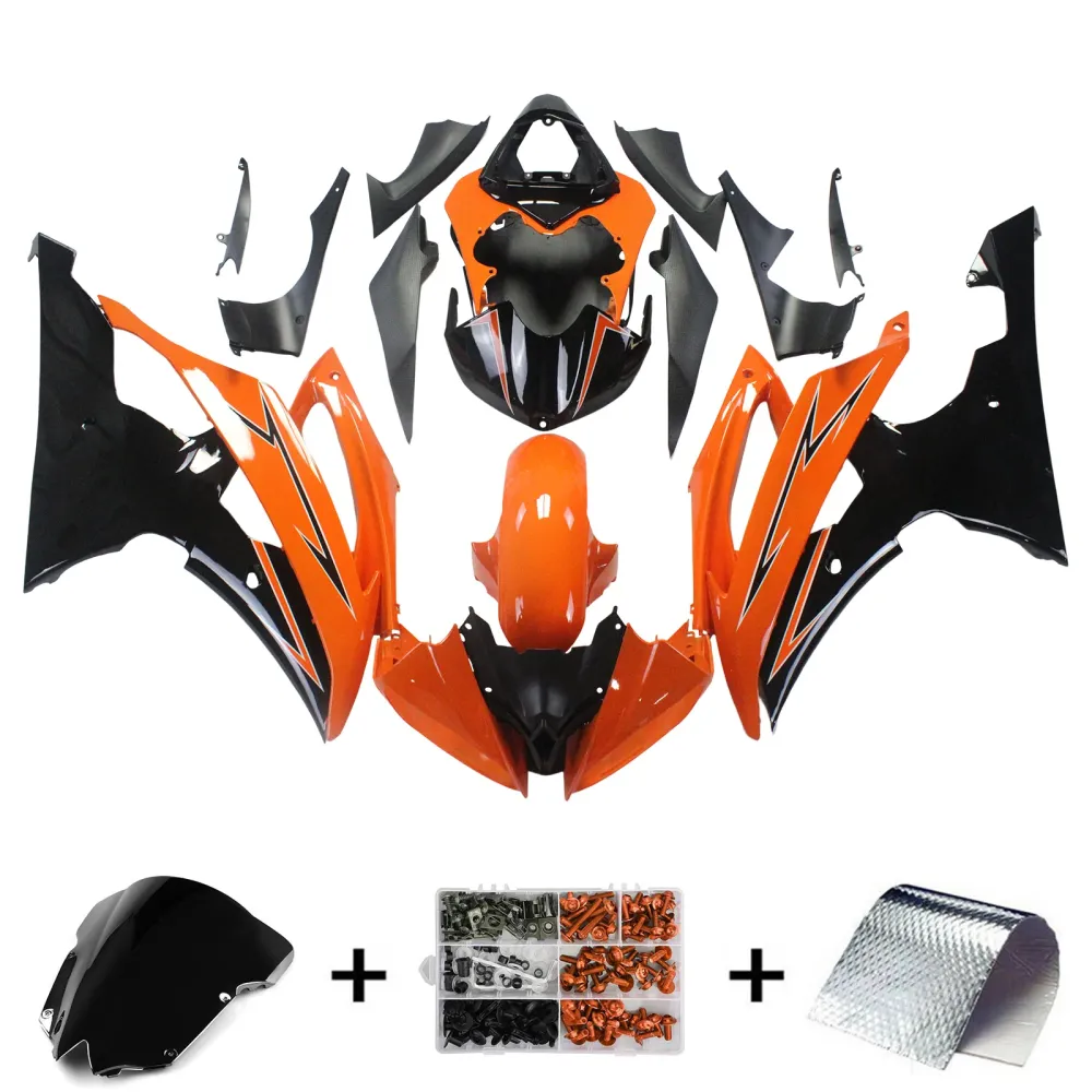 2008-2016 Yamaha YZF 600 R6 Amotopart Injection Fairing Kit Bodywork Plastic ABS #111