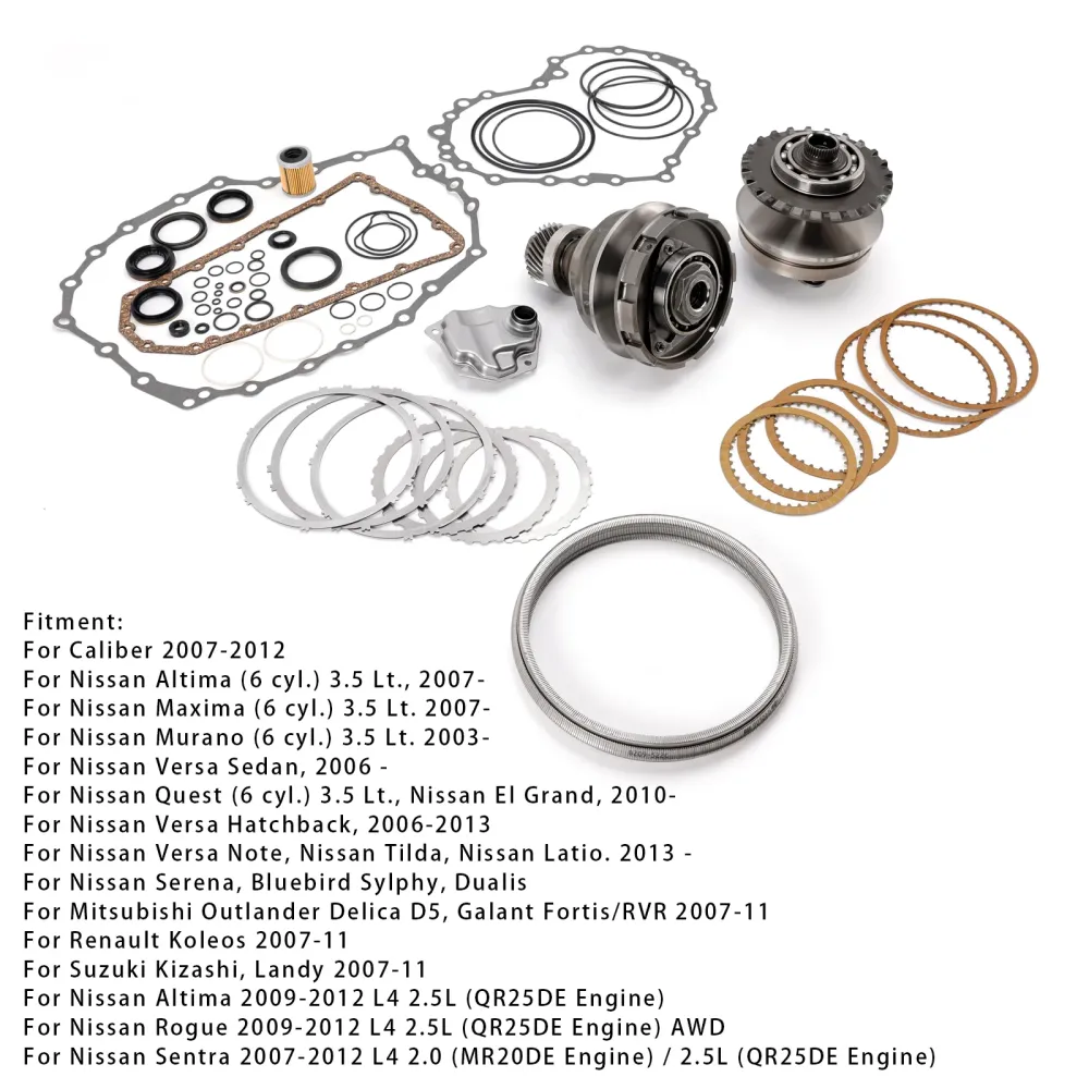 2009-2012 Nissan Rogue L4 2.5L girkasse CVT remskive 30t m/belte+kjede & ombyggingssett RE0F10A JF011E