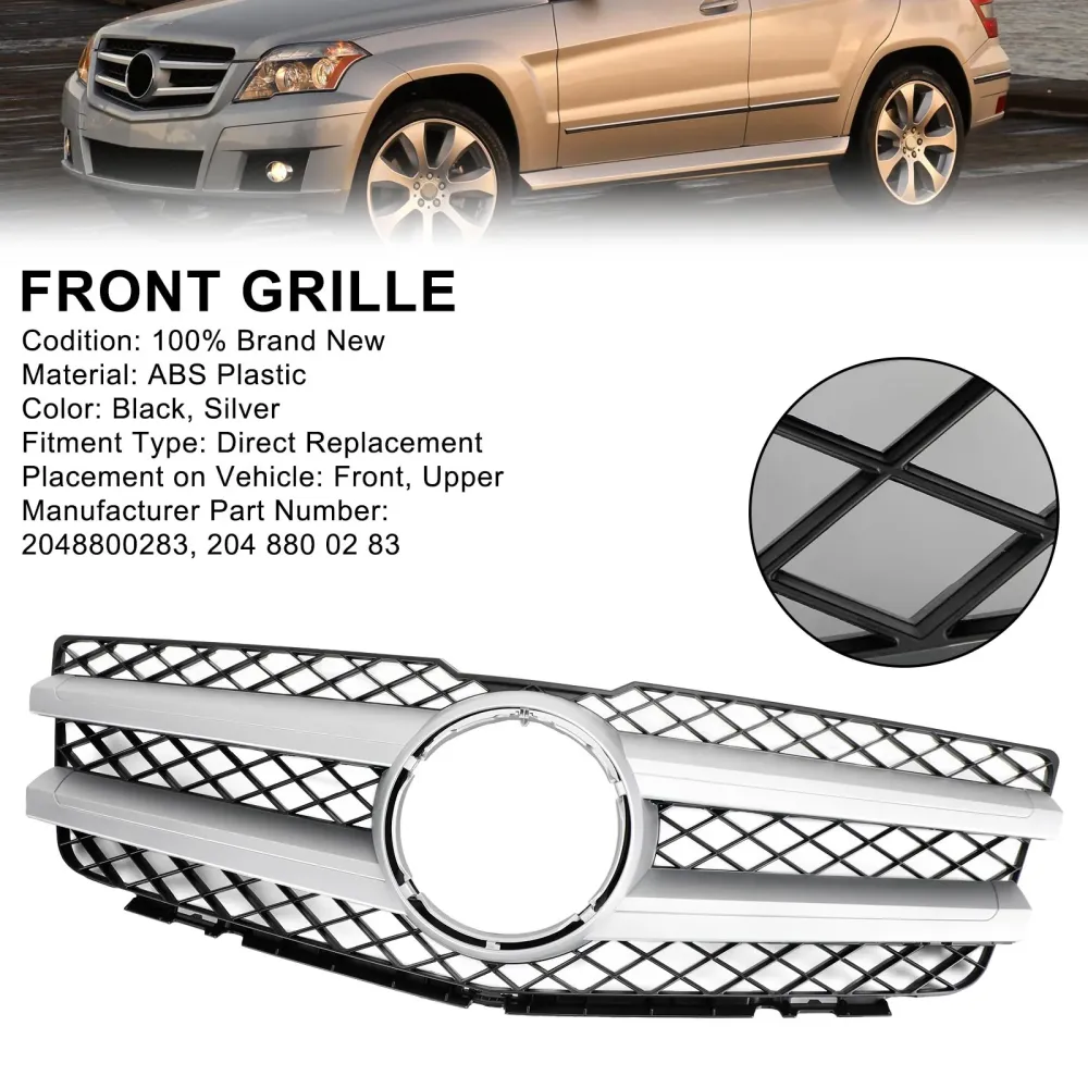 2010 2012 2012 Mercedes Benz GLK X204 GLK350 Front Hood Bumper Grill Grille 2048800283