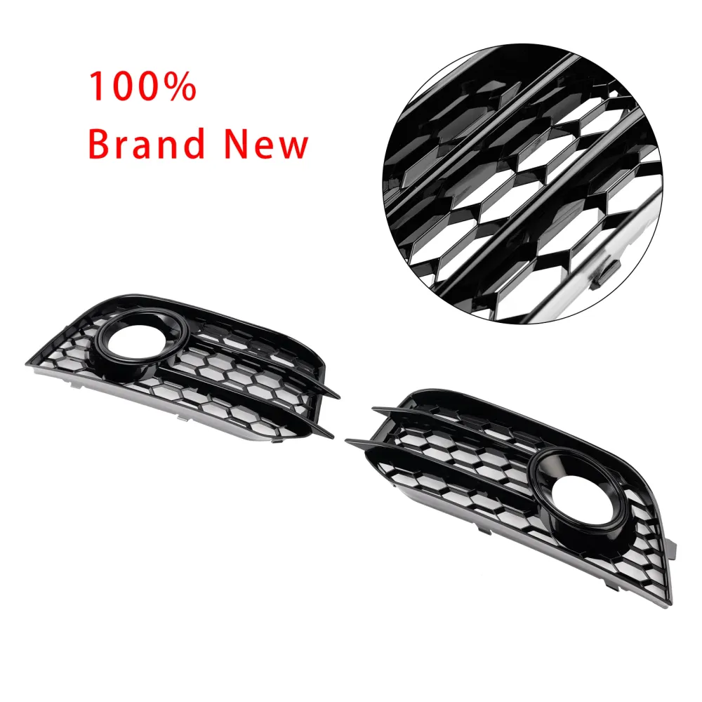 2010-2014 Audi A1 Front Bumper Honeycomb Fog Grille Cover Black