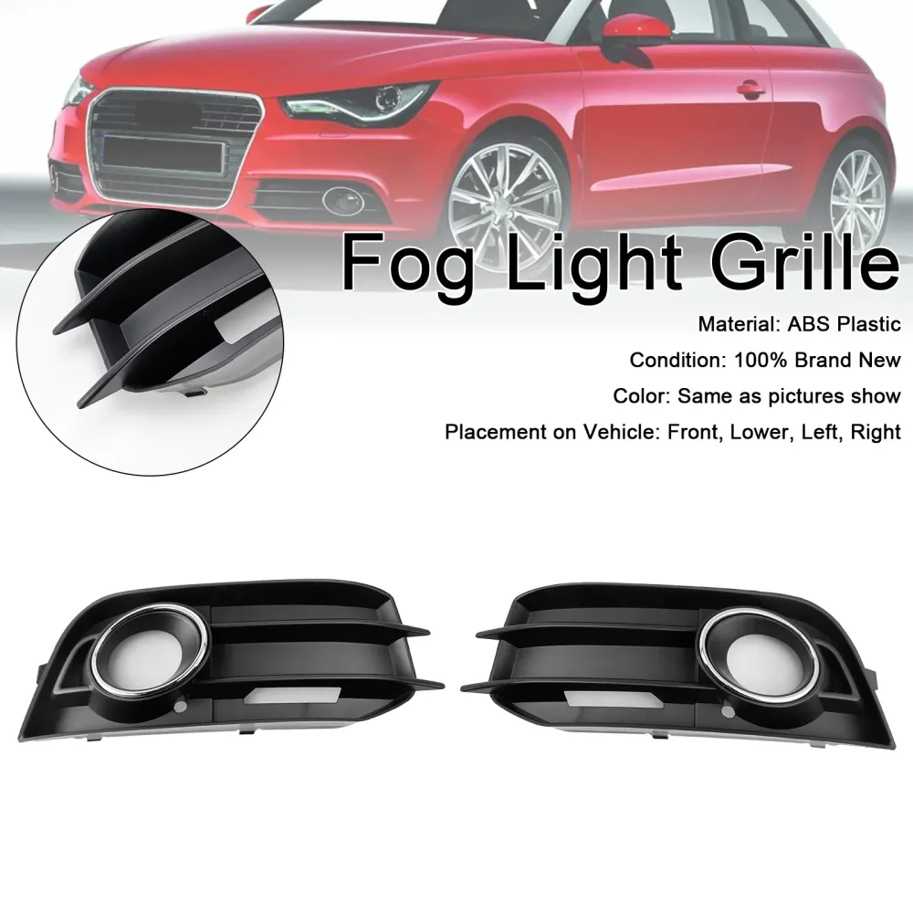 2011-2014 Audi A1 8x 2PCS Tog Light Grille Front Bumper Grill Cover
