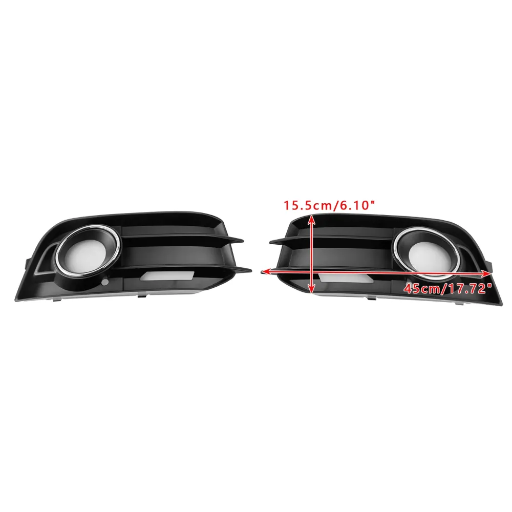 2011-2014 Audi A1 8x 2PCS Tog Light Grille Front Bumper Grill Cover