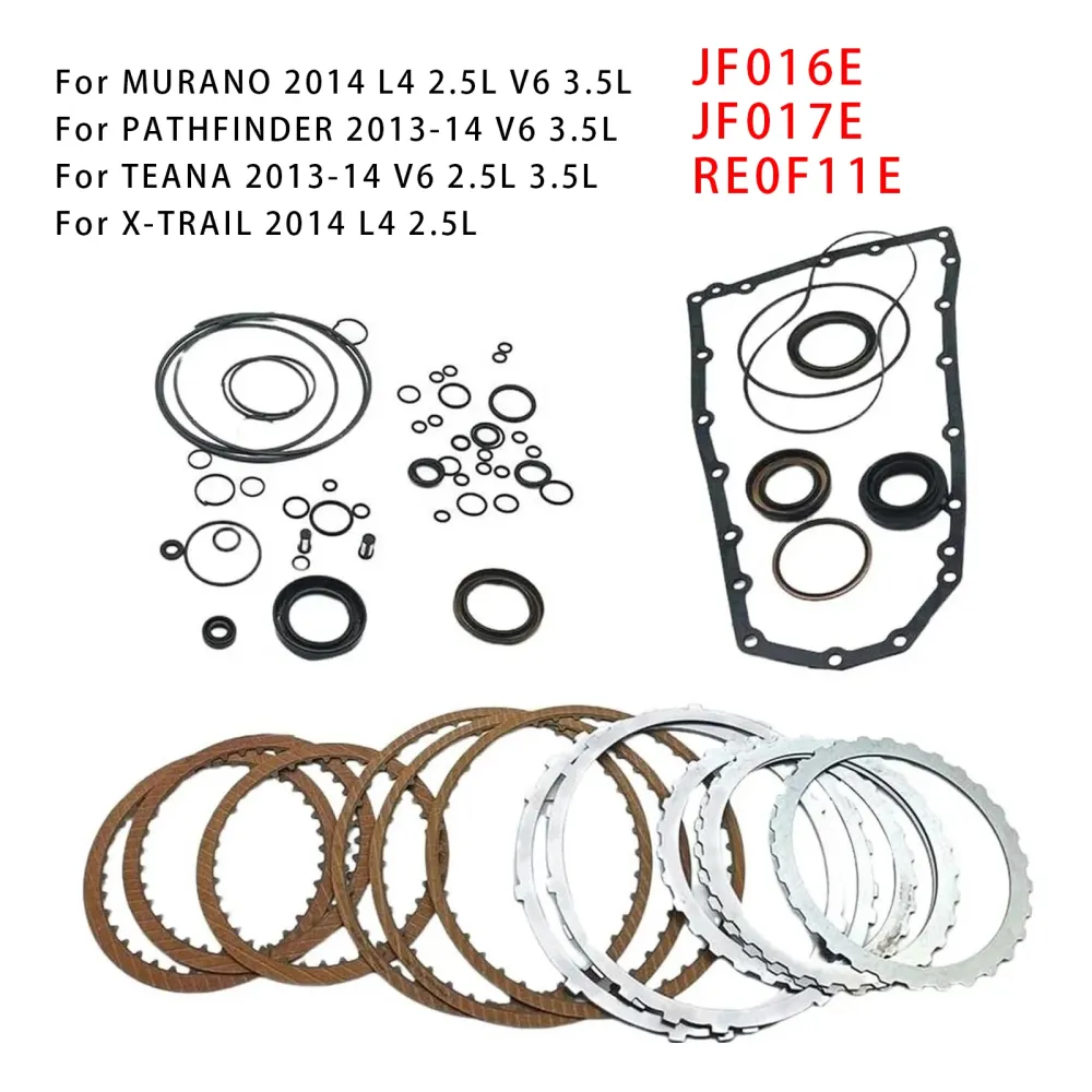 2012-2014 breddegrad (kjede CVT8) V6 2.5L 3.5L CVT Transmission Master Rebuild Kit Clutch Plates F016E JF017E RE0F11E