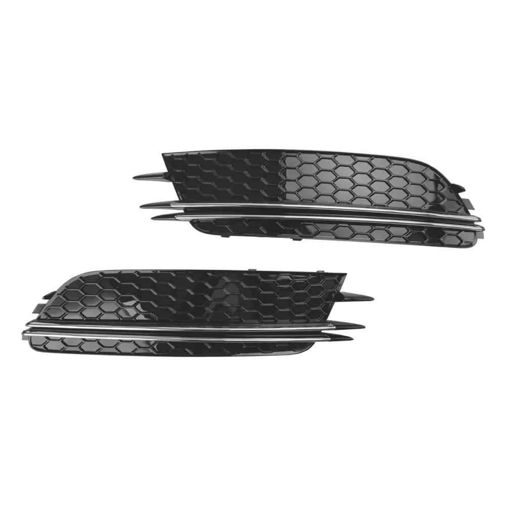 2012-2015 Audi A6 4G C7 2PCS Front Tog Light Cover Bezel Grill Grille