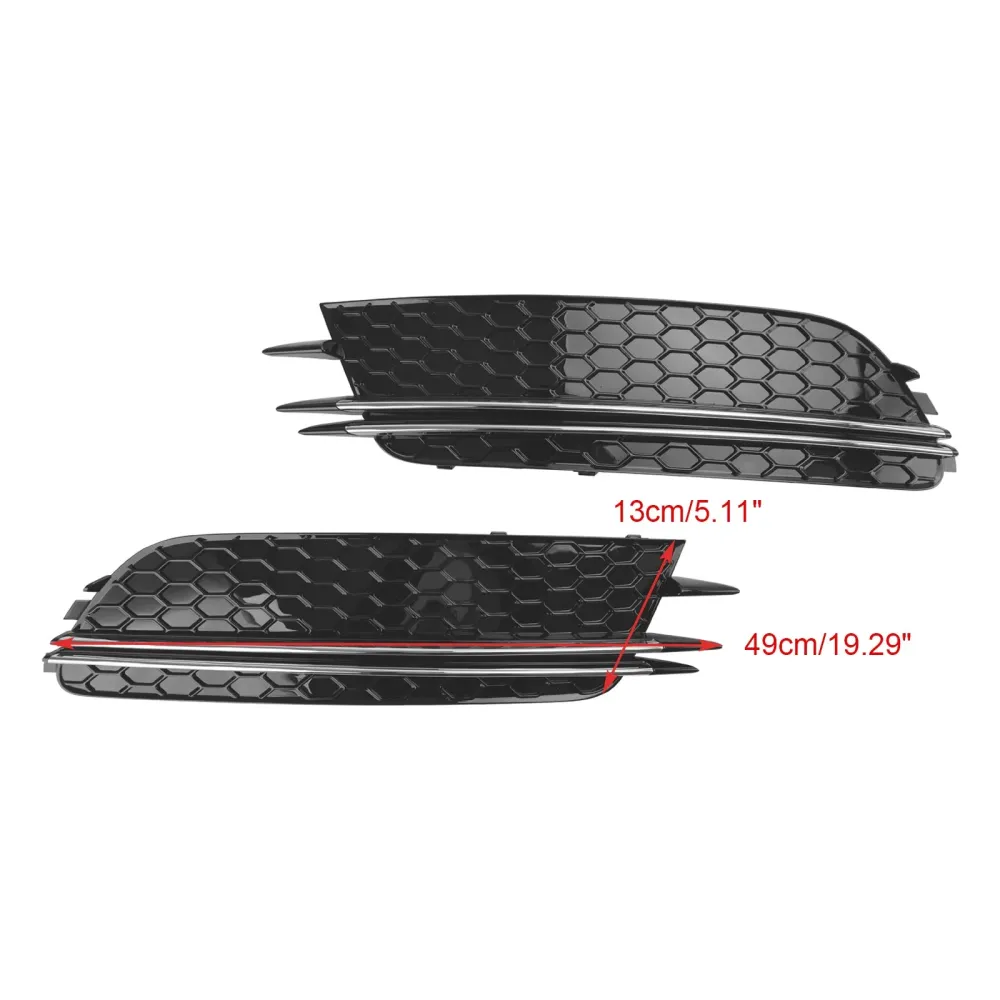 2012-2015 Audi A6 4G C7 2PCS Front Tog Light Cover Bezel Grill Grille