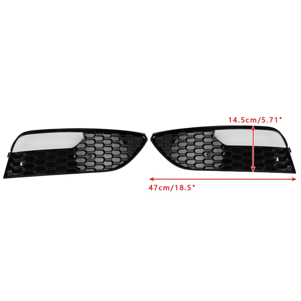 2012-2016 Audi A3 2PCS Front Bumper Fog Light Cover Grille Grill