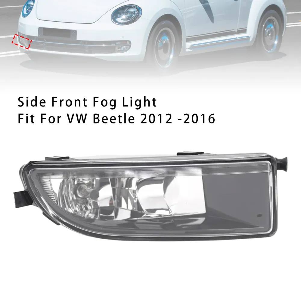 2012-2016 VW Beetle 1 PCS Front støtfanger høyre tåkelys med pære 5c5941700a