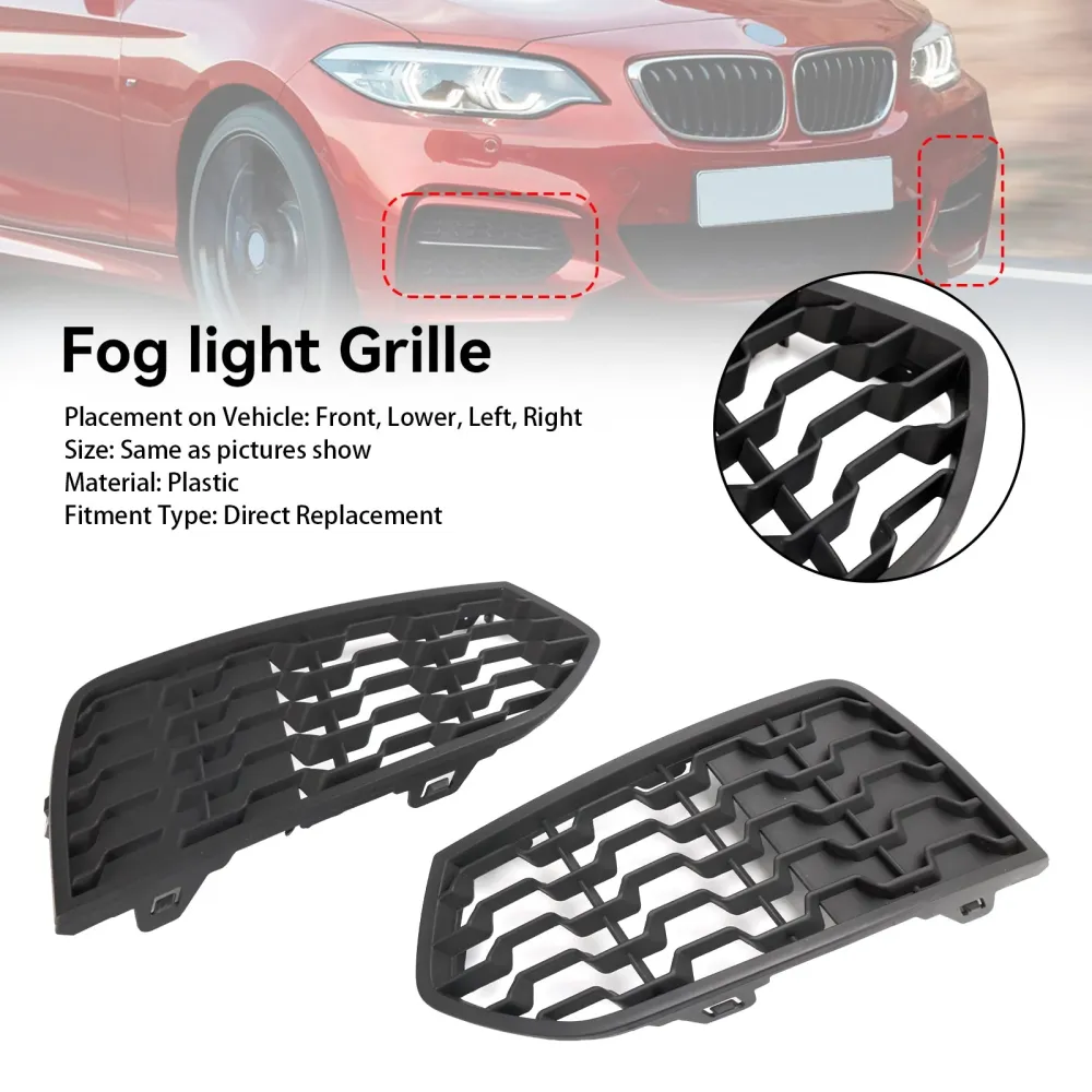 2012-2017 BMW 2-serien F22 Front Bumper M Tog Light Grilles Grill 2PCS