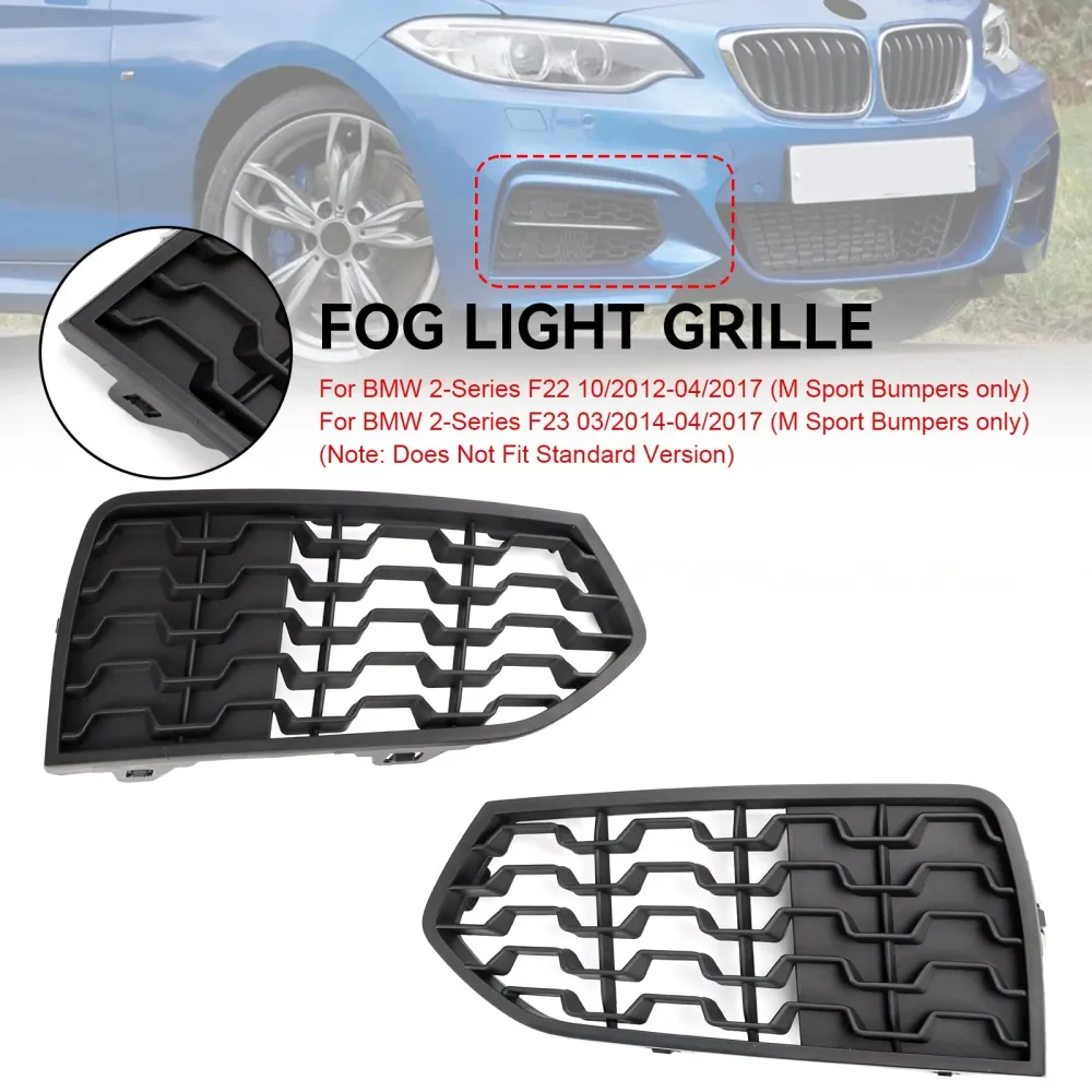 2012-2017 BMW 2-serien F22 Front Bumper M Tog Light Grilles Grill 2PCS