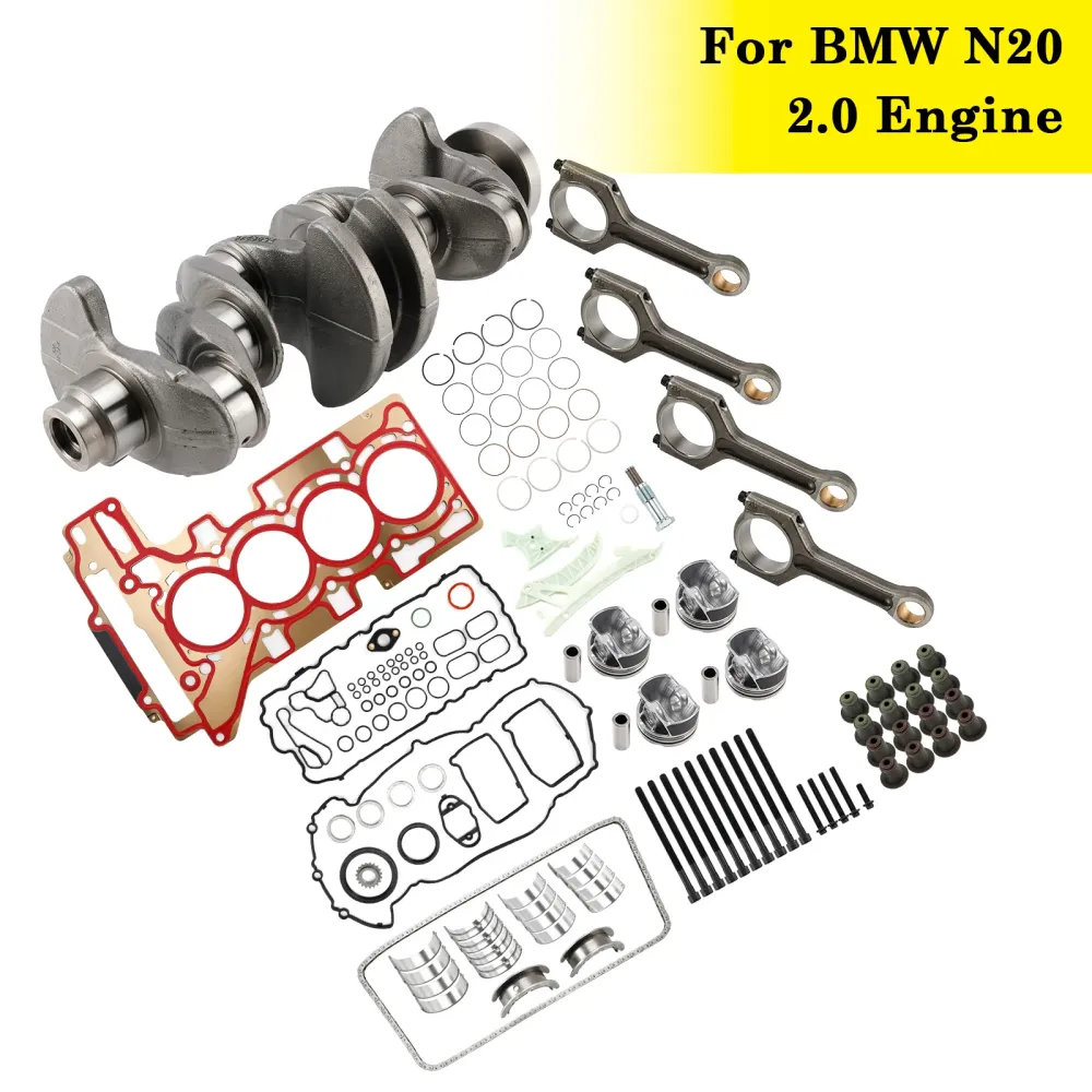 2012-2017 BMW 528i GT (EUR) F07 N20 Overhaling om ombyggingssett veivaksel/conrods/stempelkit/pakning 11257640166