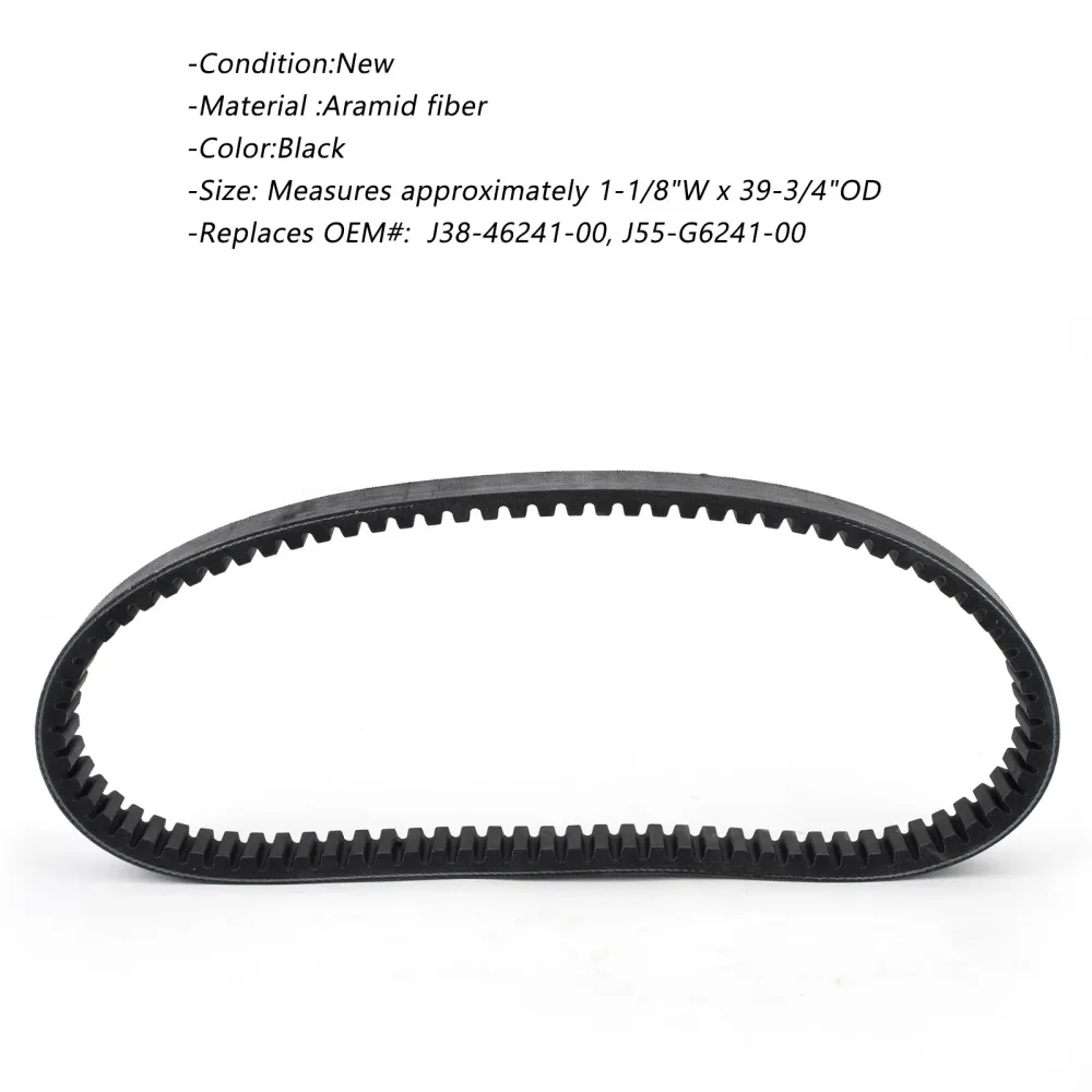 2012.5-2015 Yamaha G2/G8/G9/G11/G14/G16/G20/G21/G22/G29 Golfbil Clutch Drive Belt J38-46241-00 J55-G6241-00 Generisk