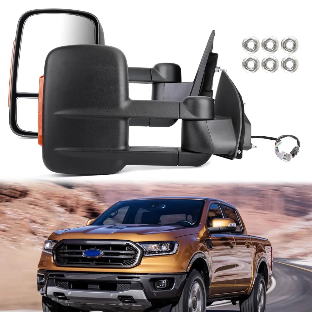 2012-on Ford Ranger Mk Px XL XLT XLS WildTrak Extendable Towing Mirrors Generic