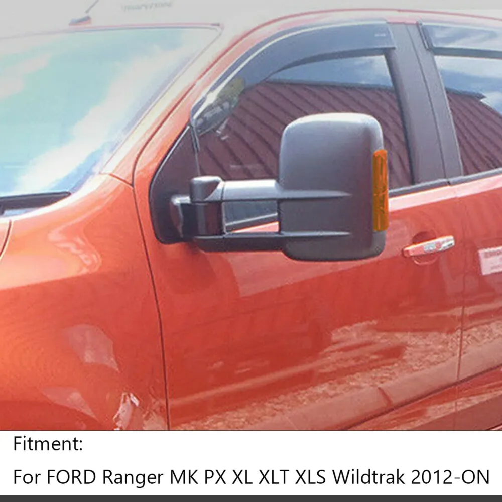 2012-on Ford Ranger Mk Px XL XLT XLS WildTrak Extendable Towing Mirrors Generic