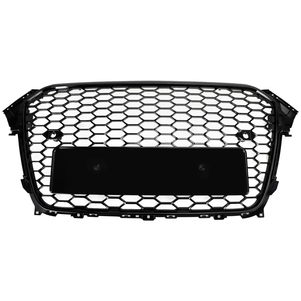2013 2014 2015 2016 Audi A4 S4 RS4 Style Mesh Front Bumper Grille Grill Gloss Black