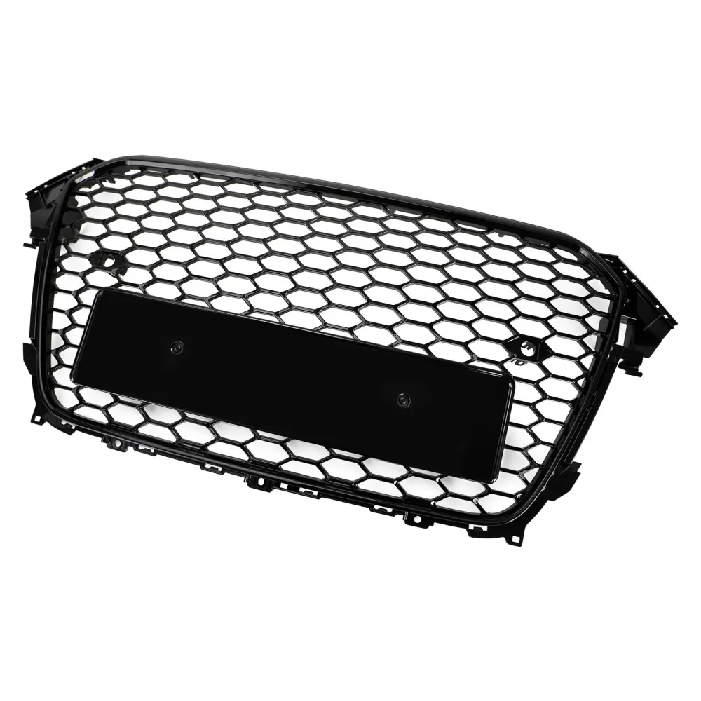 2013 2014 2015 2016 Audi A4 S4 RS4 Style Mesh Front Bumper Grille Grill Gloss Black