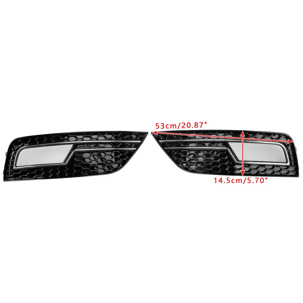 2013-2015 Audi A4 B8.5 Chrome Fog Light Cover Grille Standard støtfanger