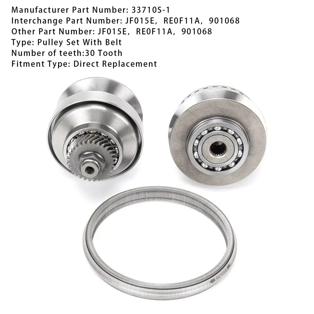 2013-2015 Nissan AD Van L4 1.5L 1.8L Transmission Remskive Sett m/ Beltkjede 30 Tenner JF015E RE0F11A
