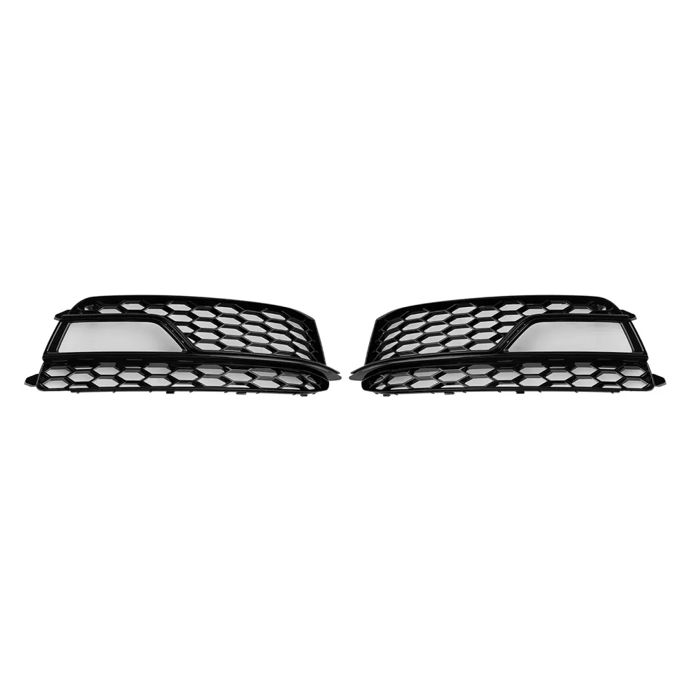 2013-2016 Audi A5 S-Line S5 2PCS Front Tog Lamp Black Grille Grill