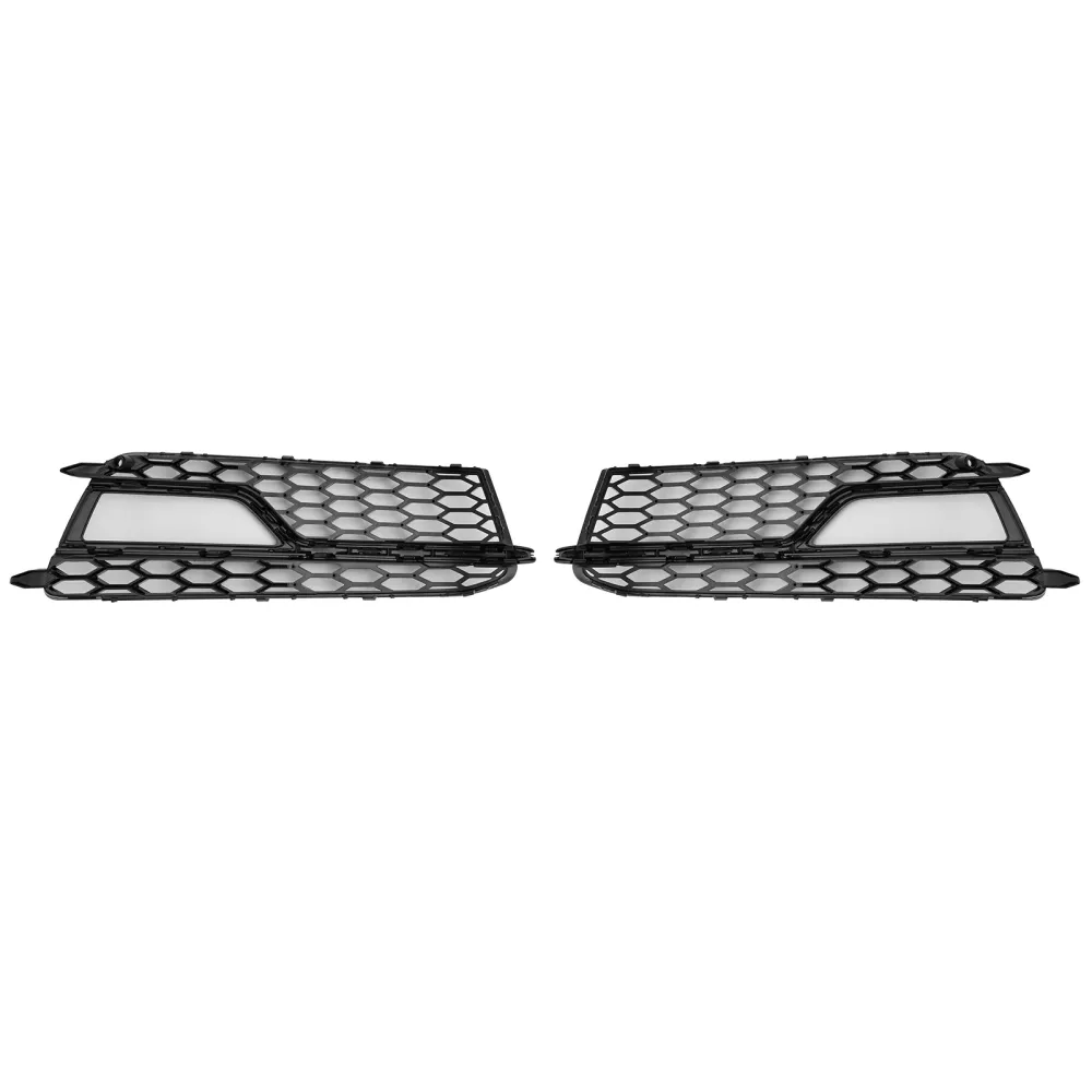 2013-2016 Audi A5 S-Line S5 2PCS Front Tog Lamp Black Grille Grill