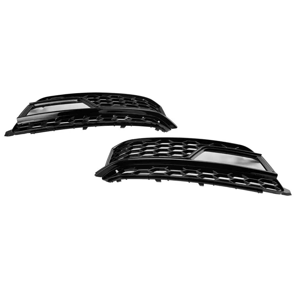 2013-2016 Audi A5 S-Line S5 2PCS Front Tog Lamp Black Grille Grill