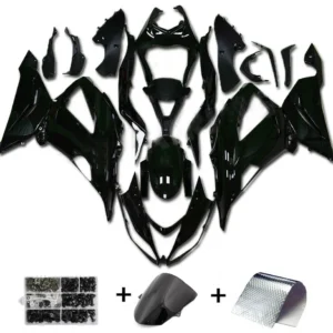 2013-2018 Kawasaki ZX6R Amotopart Fairing blank svart injeksjon plastsett