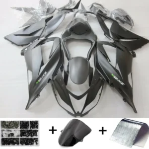 2013-2018 Kawasaki ZX6R Amotopart Fairing Matt Black W/Bolt Injection Plastic Kit