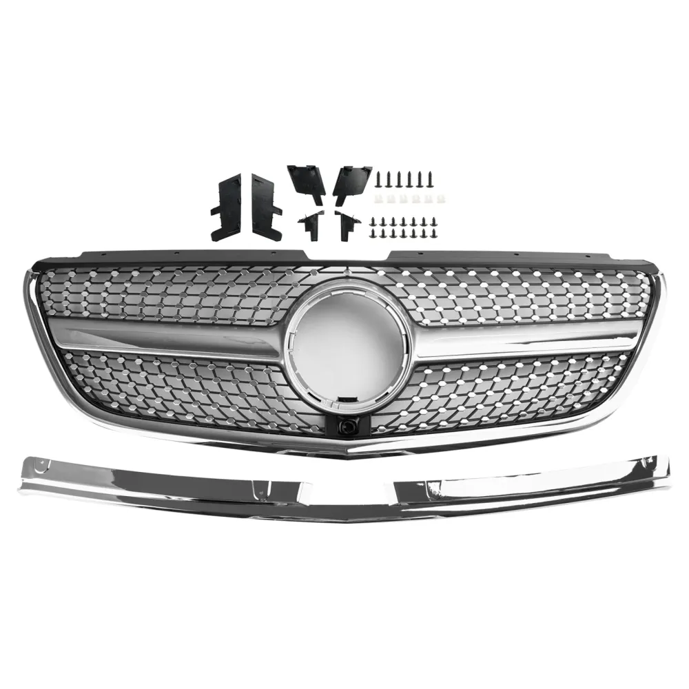2015–2019 Vito W447 Mercedes GT Style Diamond støtfangergrill foran