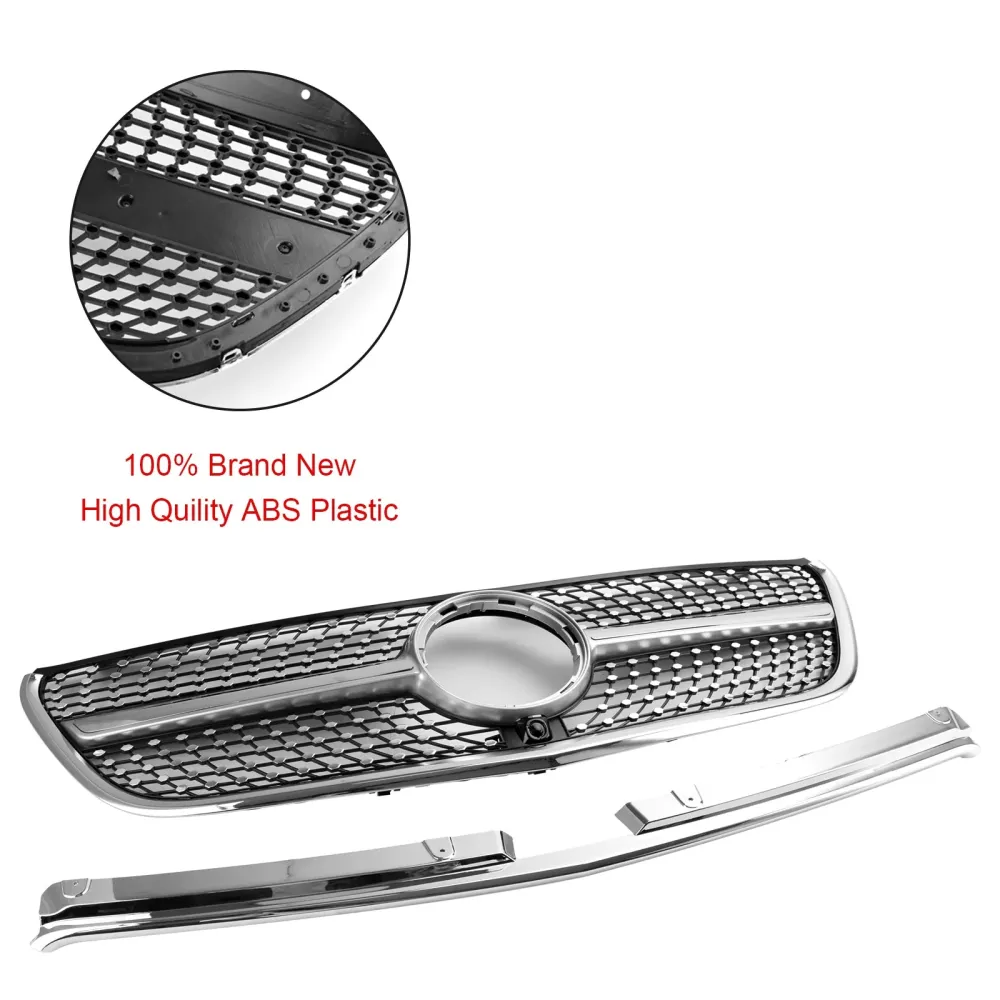2015–2019 Vito W447 Mercedes GT Style Diamond støtfangergrill foran