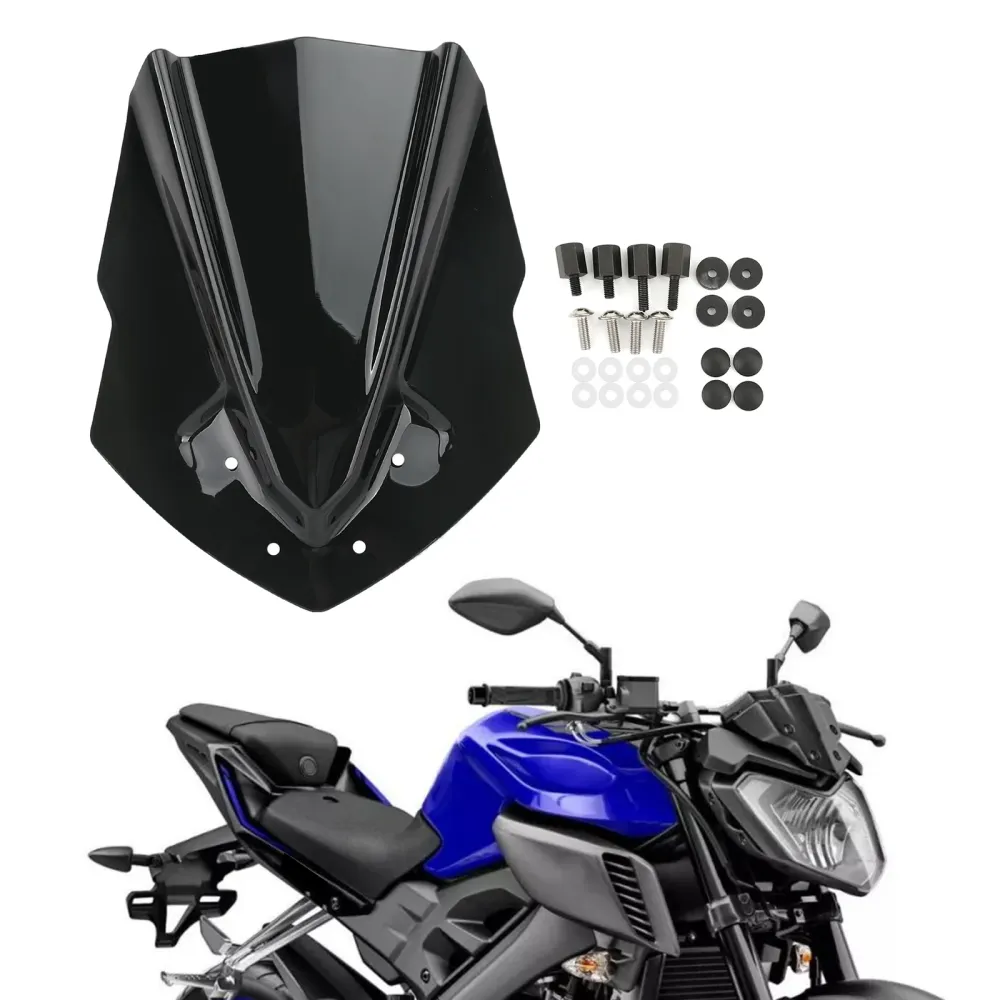 2015-2019 Yamaha MT125 ABS Motorsykkel frontrute frontrute svart generisk