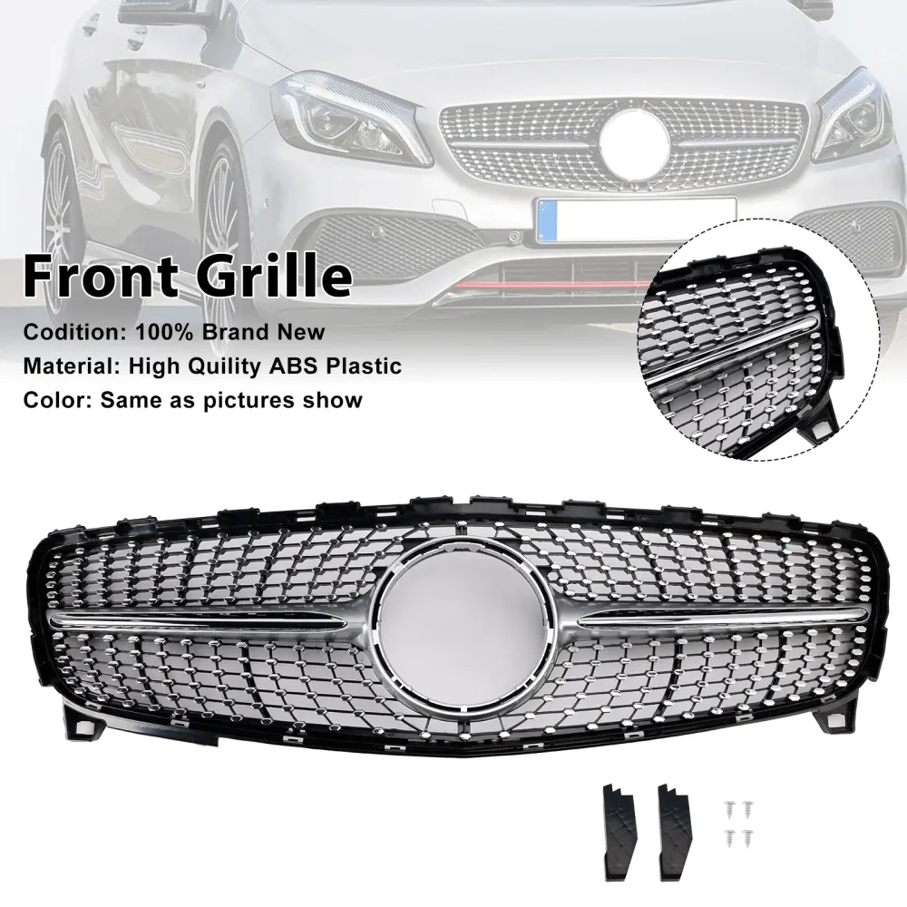 2016 2017 2018 -KLASSE MERCEDES-BENZ W176 Diamant støtfangergrill foran